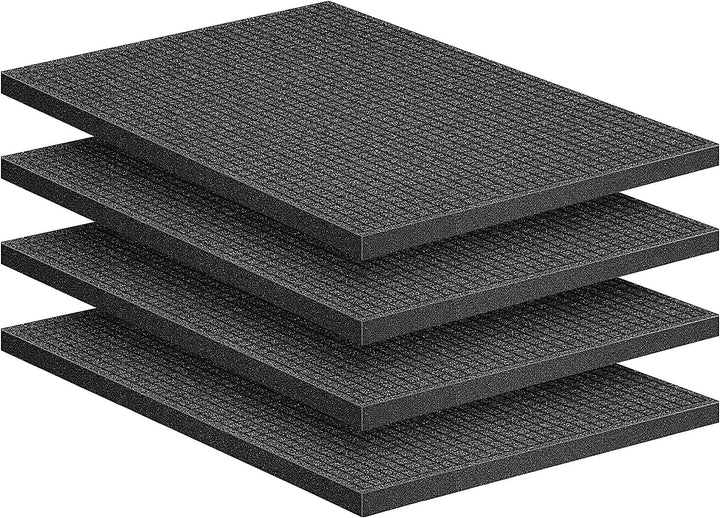 4 Stück Rasterschaumstoff Würfelschaum - 40x30x2.5cm Schaumstoff für Werkzeugkoffer, Kamerakoffer, T