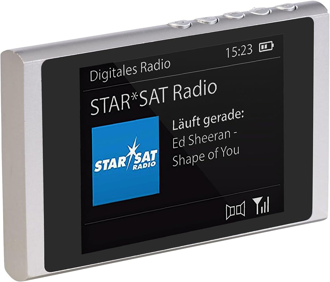VR-Radio DAB Radio: Digitales Slim-Taschenradio DAB+/FM, Akku, Ohrhörer, Alu-Gehäuse (DAB Mini Radio