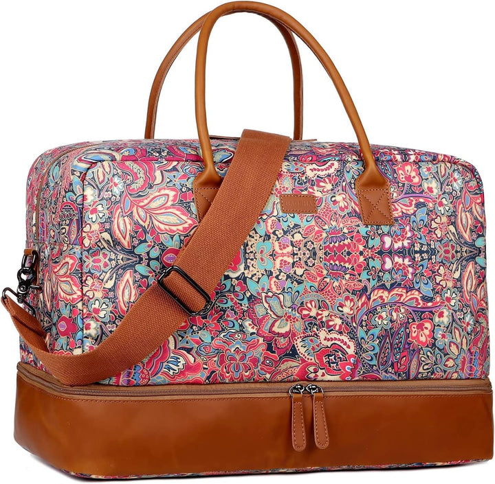 Travel Duffel Weekender Reisetasche Handgepäck Wochenendtasche mit Schuhfach für Damen HB-10 (HS), H
