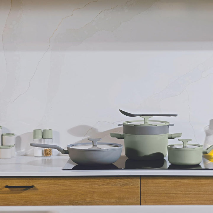 Berghoff Leo Antihaft Wok mit Deckel Balance Moonmist 28cm