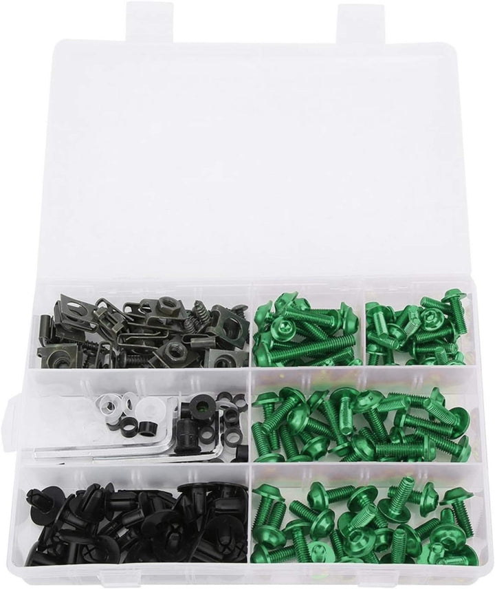 Verkleidungsschraubensatz, 198 Stück/Set Verkleidungsschrauben der Windschutzscheibe M5 M6 Schrauben