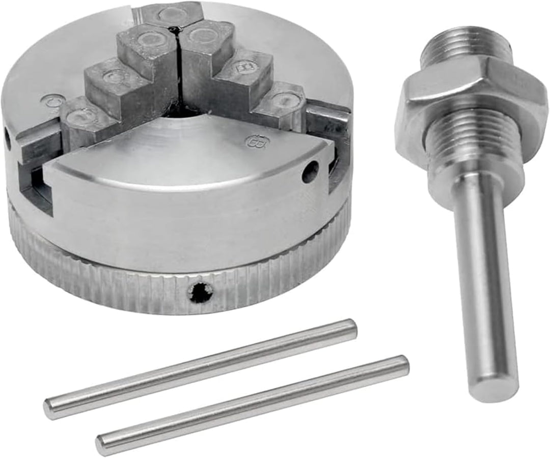 Spannfutter Drechselbank, Zinklegierung Mini Drehmaschine Dreibackenfutter M12 * 1 Bohrfutter Handbo