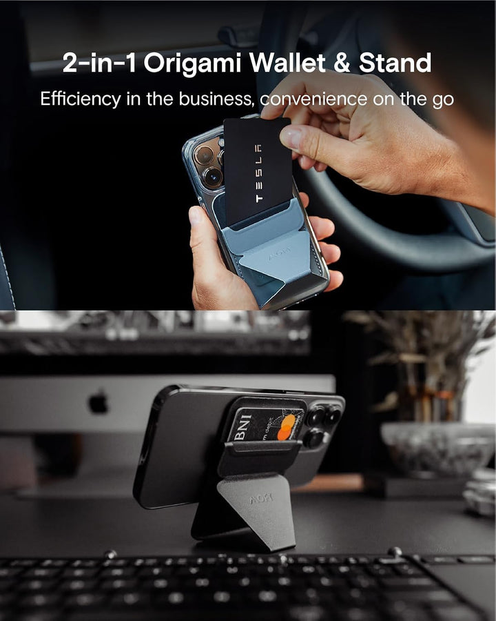 MOFT Magnetischer Wallet Ständer Kartenhalter für iPhone 15/14/13/12 Serie Kompatibel mit MagSafe, M