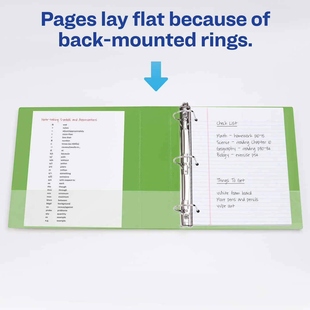 Avery Durable View 17838 Ringbuch, 5,1 cm schräge Ringe, 4 grüne Ordner Grün 2" 4 Stück, Grün 2" 4 S