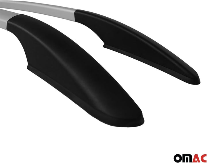 Aluminium Dachreling kompatibel mit Toyota Hilux 2005-2015 Grau Relingträger