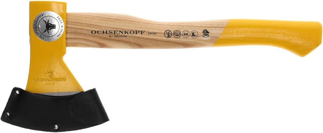 Ochsenkopf Forstbeil, Polierte Schneide, Robustes Eschenholz, 38 cm, 1,1 kg 800 g