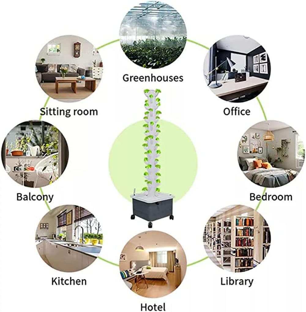 Aquaponik-Wachssystem,Hydroponik-Turm,Indoor Kräutergarten Kit, Hydroponische Anzuchtsystem,Indoor G