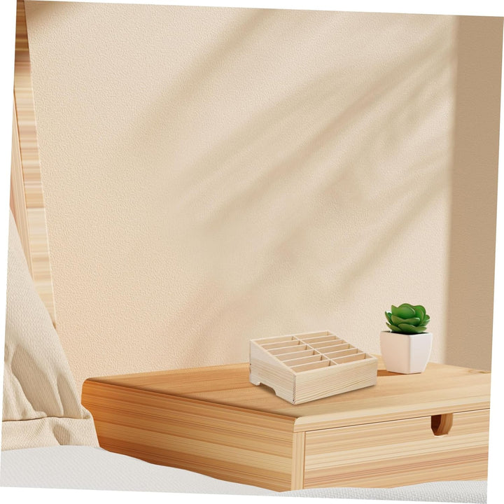 Ciieeo Box Handy-Aufbewahrungsbox Holzständer Desktop-Telefonhalter Holz-Desktop-Organizer Taschenre