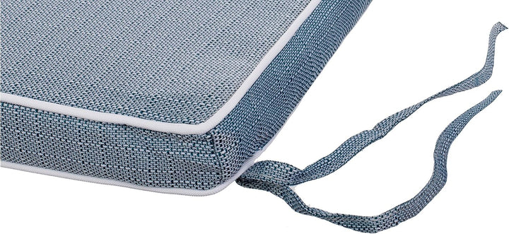 Brandsseller Outdoor Garten Sitzkissen Auflagen Kissen mit Paspel - strukturierte Leinenoptik- Schmu