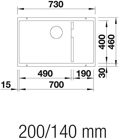 BLANCO SUBLINE 700-U Literevel | SILGRANIT cafe | Einbauart: Unterbau | ohne Ablauffernbedienung, mi