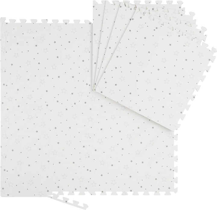 Relaxdays Puzzlematte Sterne, 8 Stück, EVA Schaumstoff, schadstofffrei, Baby & Kinder, Spielmatte, 5