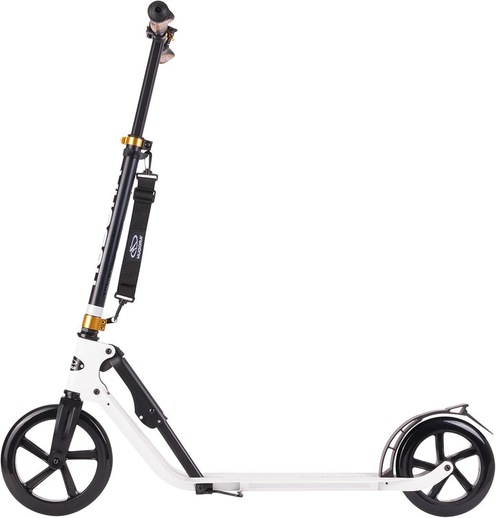 HUDORA BigWheel Style 230 Scooter - Stabiler Aluminium-Roller mit grosser Trittfläche - Höhenverstel