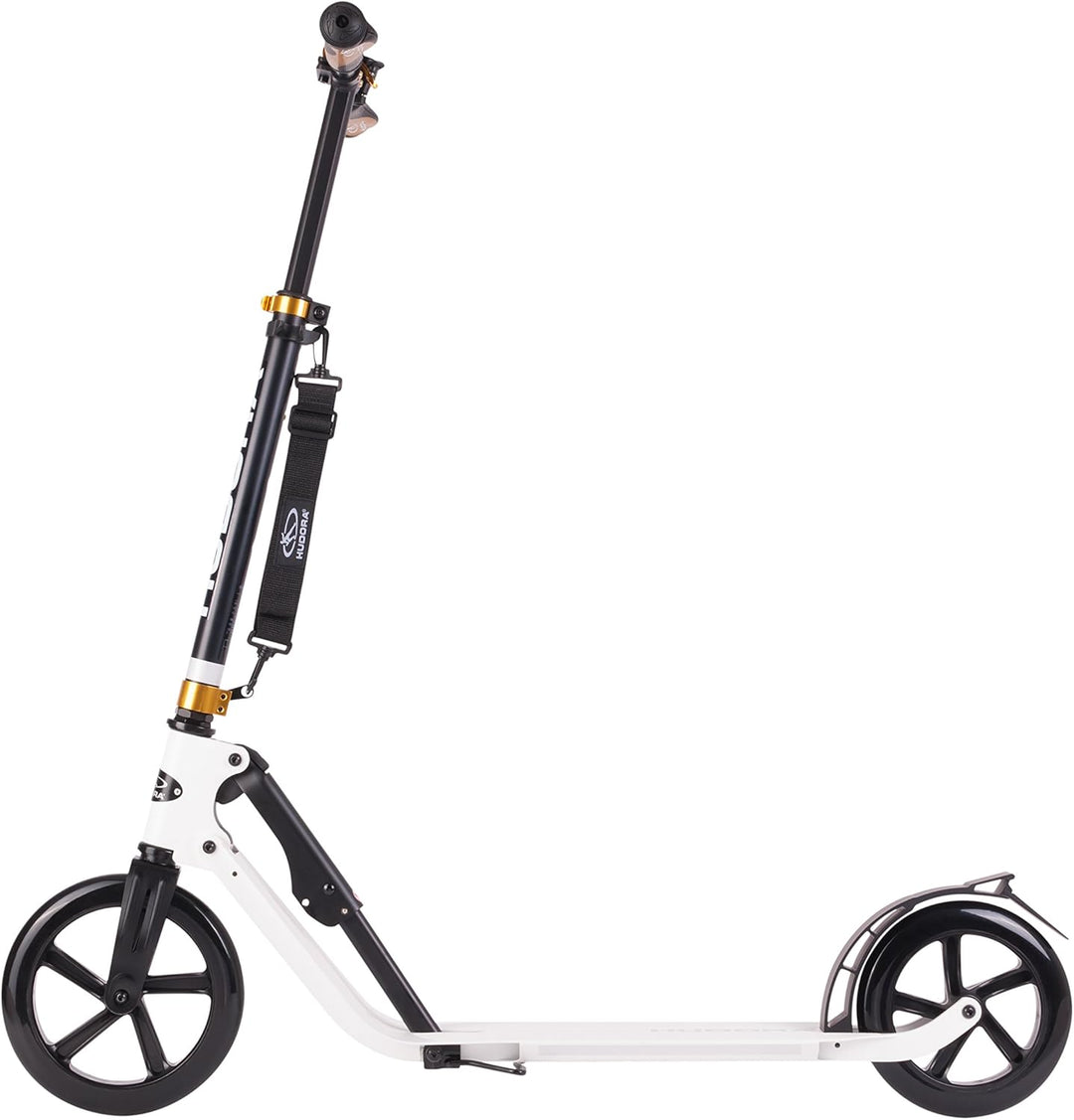 HUDORA BigWheel Style 230 Scooter - Stabiler Aluminium-Roller mit grosser Trittfläche - Höhenverstel
