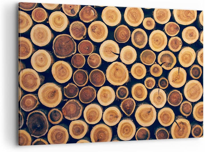 Bilder auf Leinwand 100x70cm Leinwandbild mit Rahmen Knoten Baum Stamm Gross Wanddeko Bild Schlafzim