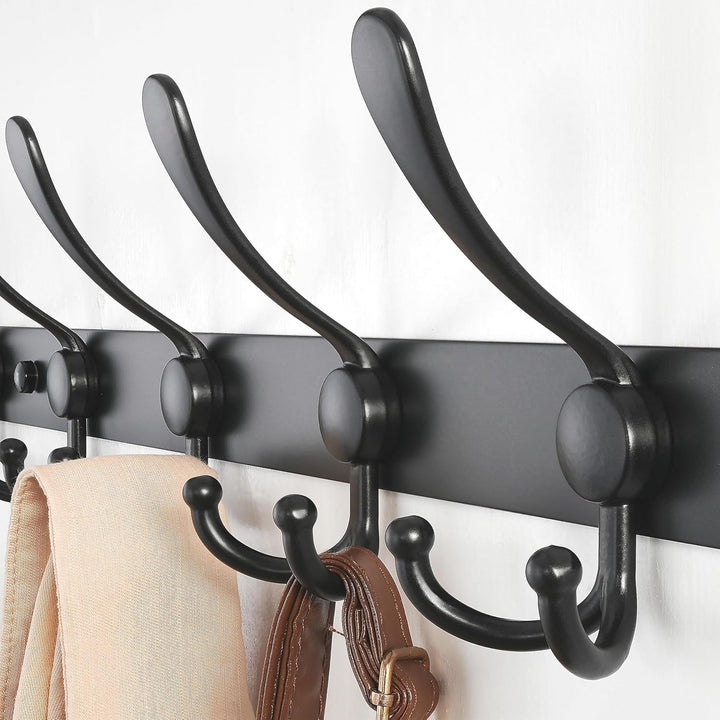 Dseap Garderobenleiste mit 8 haken, schwerlast 74cm Lang garderobenhaken, edelstahl wandgarderobe, k