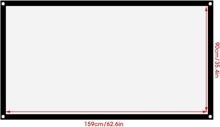 Tragbarer HD-Projektorbildschirm 16: 9 Filmbildschirm ohne Falten 40-Zoll- - 120-Zoll-Verdickungspro