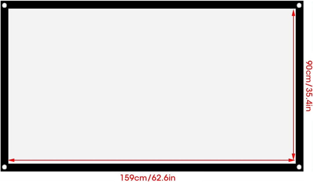 Tragbarer HD-Projektorbildschirm 16: 9 Filmbildschirm ohne Falten 40-Zoll- - 120-Zoll-Verdickungspro