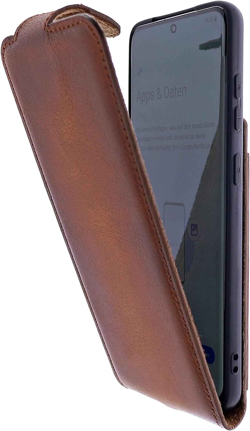 Burkley Leder Flip Case für Samsung Galaxy S20 Ultra Handyhülle Handytasche mit 360° Schutz und Kart