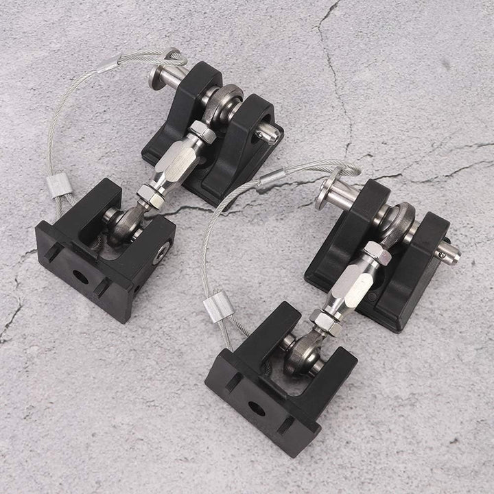 Bediffer 1 Paar Haubenverriegelungsschloss, Fronthaubenschnalle, Schwarzes Metallhaubenverriegelungs