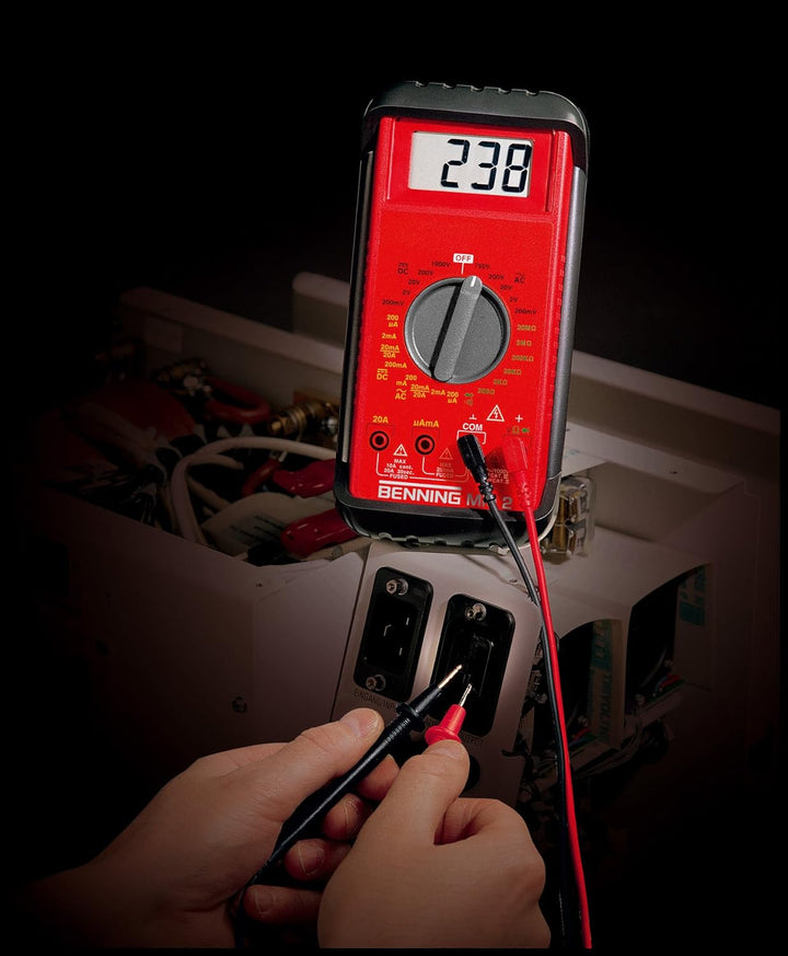 Benning MM 2 Digital-Multimeter (mit digitaler Anzeige, Max. Spannungsmessbereich DC 1000 V, inkl. G