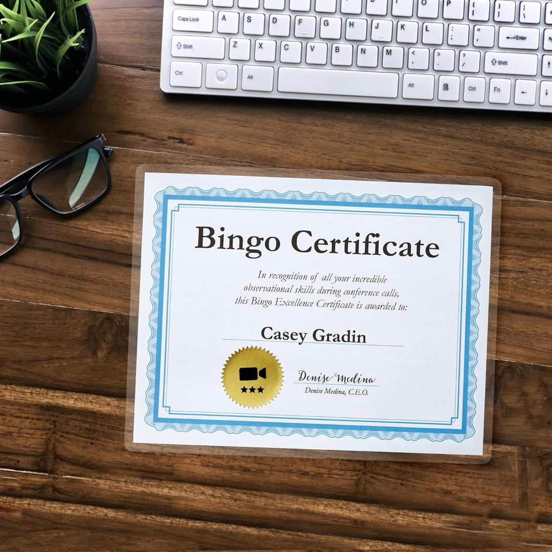 Clear Self-Adhesive Laminating Sheets, 3 mil, 9 x 12, 50/Box