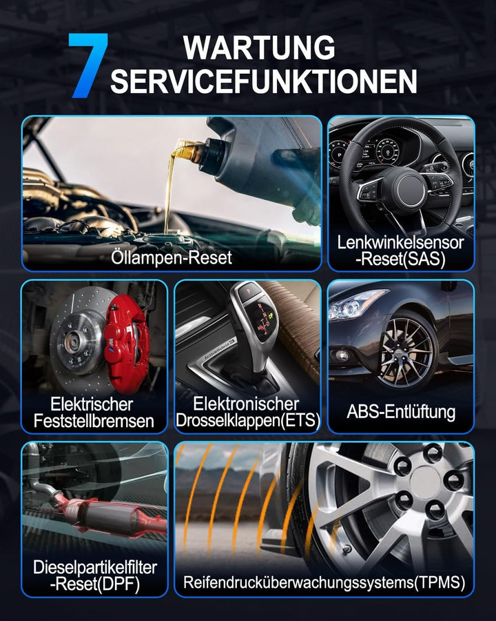 Diagnosegerät Auto, MUCAR CS6 Auto Auslesegerät Mit 6 Systemdiagnosen (ECM/TCM/ABS/SRS/TPMS/BCM) + 7