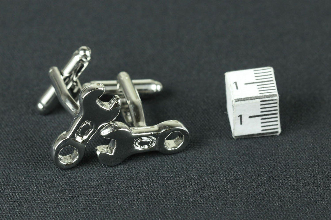 Miniblings Schraubenschlüssel Maulschlüssel Manschettenknöpfe - Handmade I Manschettenknopf Cufflink
