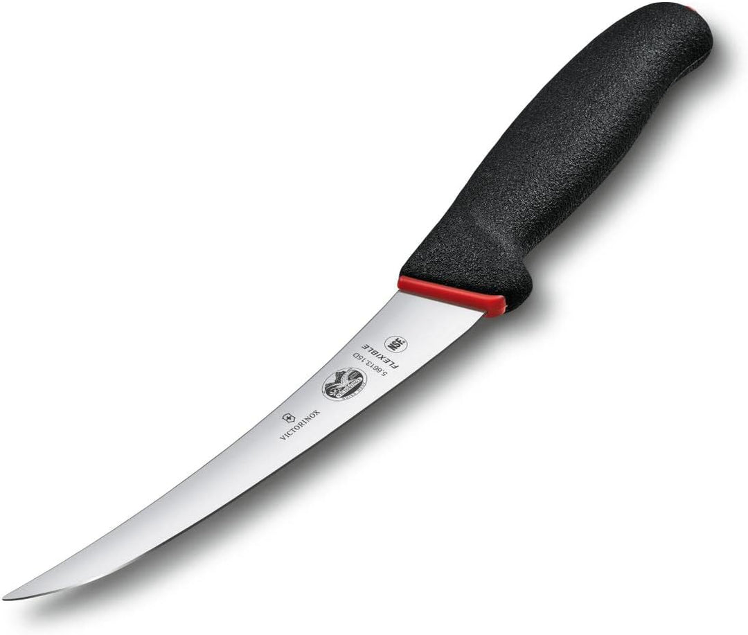 Victorinox Fibrox Dual Grip Ausbeinmesser, Swissmade, 15cm Gebogene Schmale Flexible Klinge, schwarz