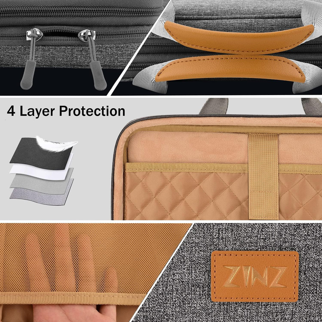 Schlank und Erweiterbar 15 15,6 16 Zoll Laptop Hülle Tasche mit Griff Riemen, Stossfeste Wasserdicht