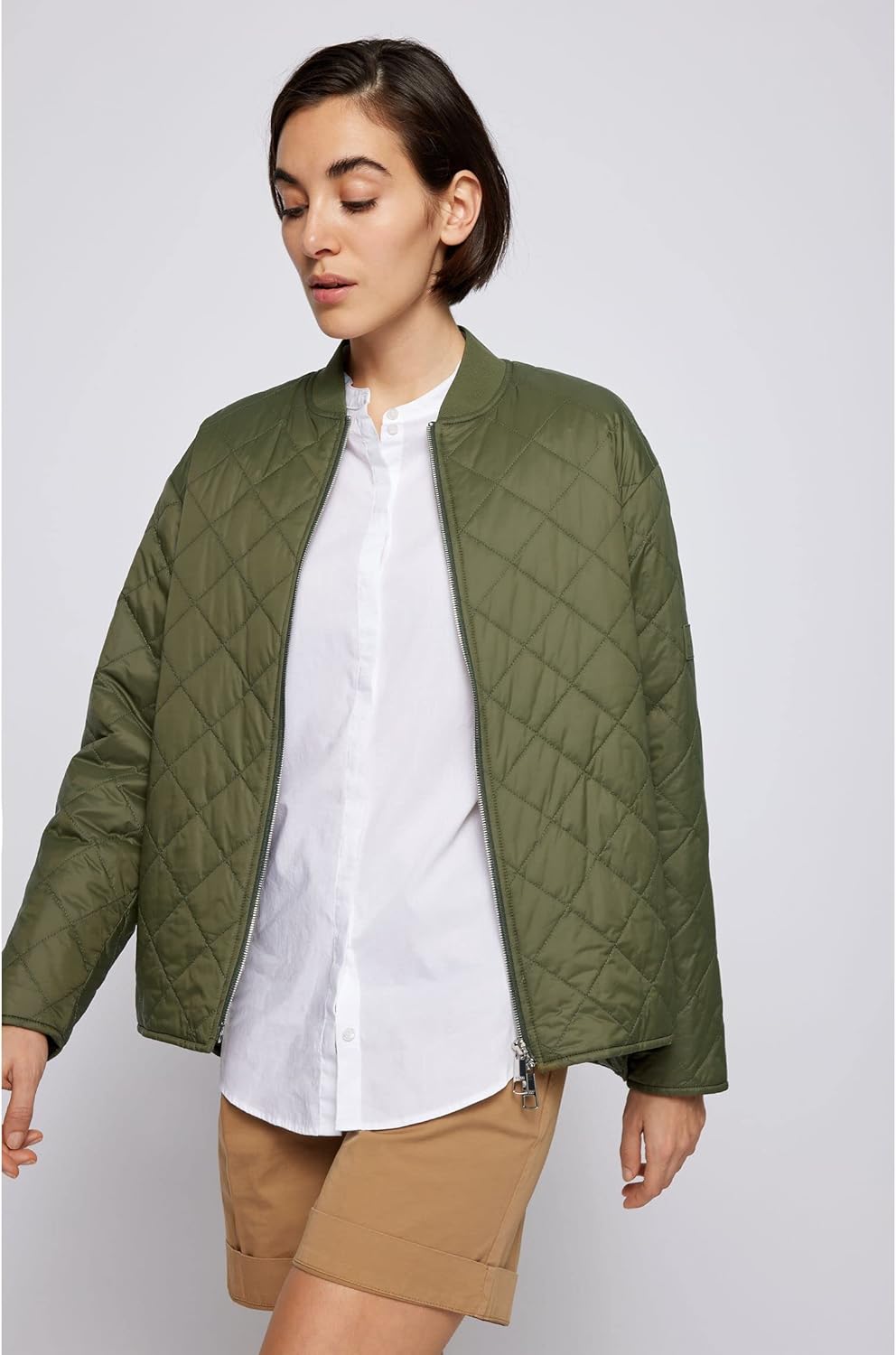 BOSS Damen C_patilda Jacke 36 Dark Green303, 36 Dark Green303