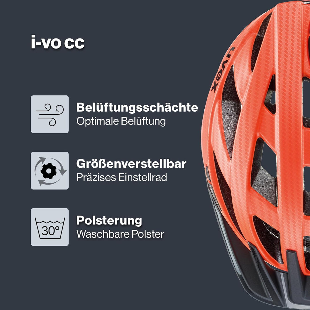uvex i-vo cc - leichter Allround-Helm für Damen und Herren - individuelle Grössenanpassung - erweite