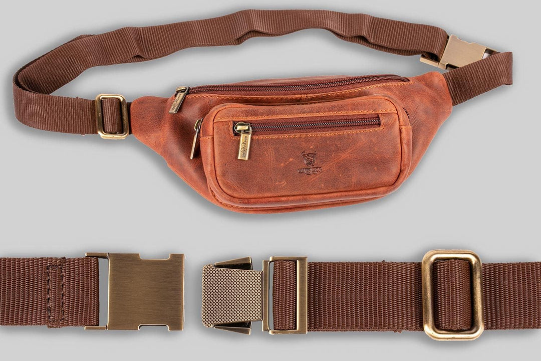 Matador Gürteltasche Herren Echt Leder Festival Hüfttasche Männer Bauchtasche Freizeittasche Lederta