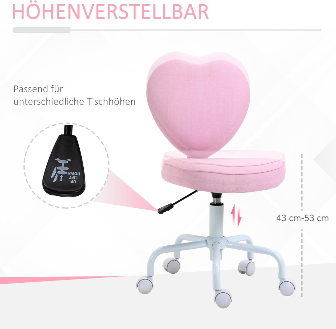 HOMCOM Stuhl Chefsessel Drehstuhl Computerstuhl Sitzhöhenverstellung für jüngere Benutzer und Kleine