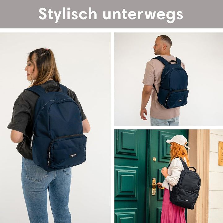 LARKSON Schulrucksack Mädchen & Jungen Teenager - No 3 - Rucksack Damen & Herren für Schule - 16" La
