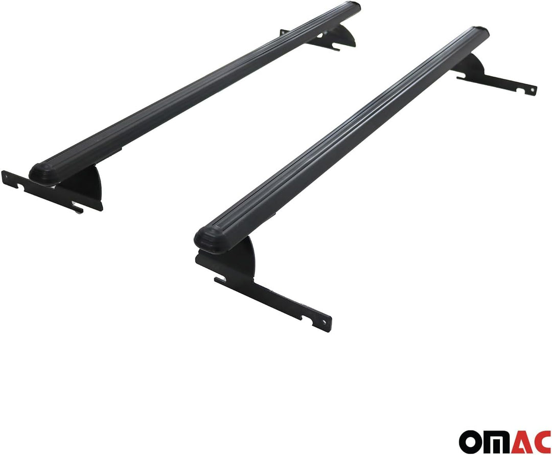 Dachträger Gepäckträger Relingträger kompatibel mit Ford Ecosport 2015-2023 Schwarz Alu 2X