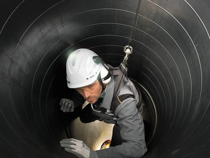 Uvex Pheos Alpine Schutzhelm - Belüfteter Arbeitshelm für die Baustelle - Weiss Weiss Einheitsgrösse