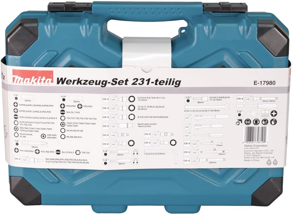 Makita E-17980 Werkzeug-Set 231-teilig