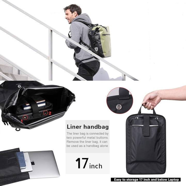 BAIGIO 3 in 1 Fahrradtasche für Gepäckträger 27-30L Wasserdicht Gepäckträgertasche Fahrrad Tasche hi