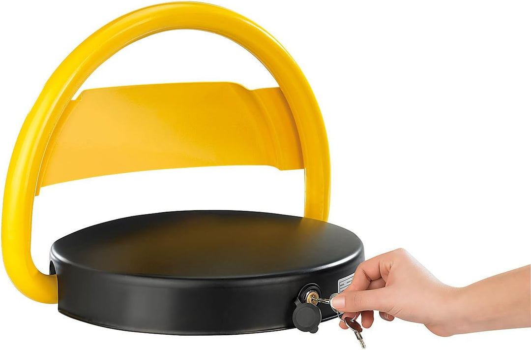 Lescars Parkplatzwächter: Automatische Parkplatzsperre mit Akku & Fernbedienung (Parkplatzabsperrung