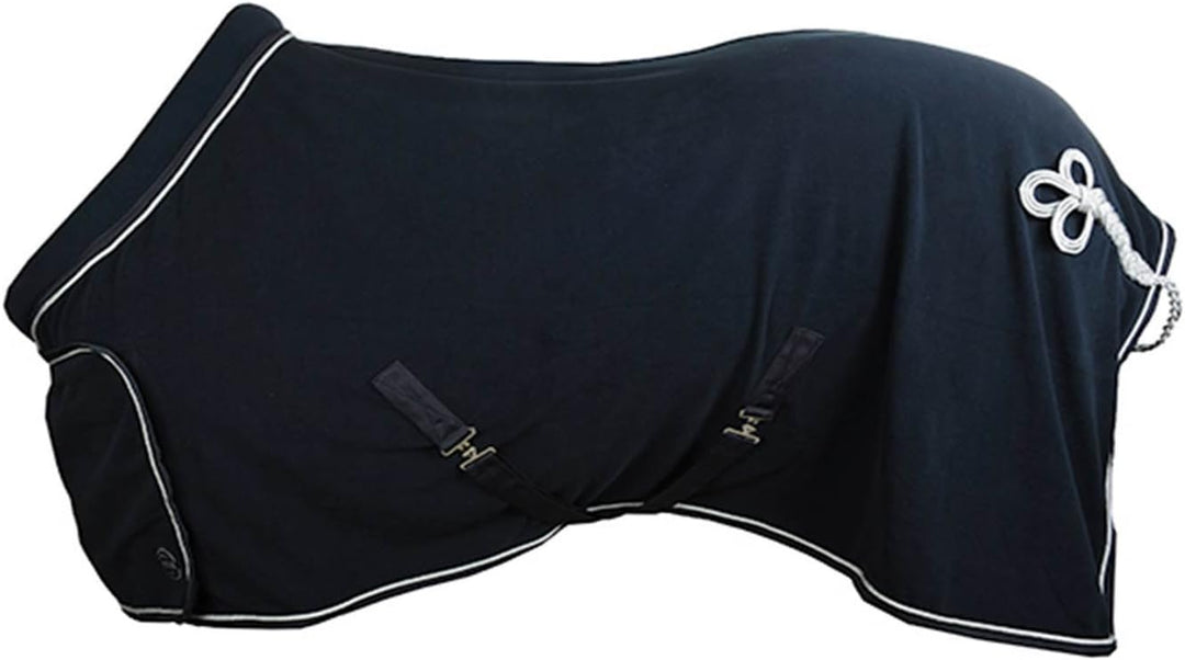 HKM 72246900.0027 Fleecedecke mit Kragen, dunkelblau Rückenlänge 135 cm DUNKELBLAU, Rückenlänge 135