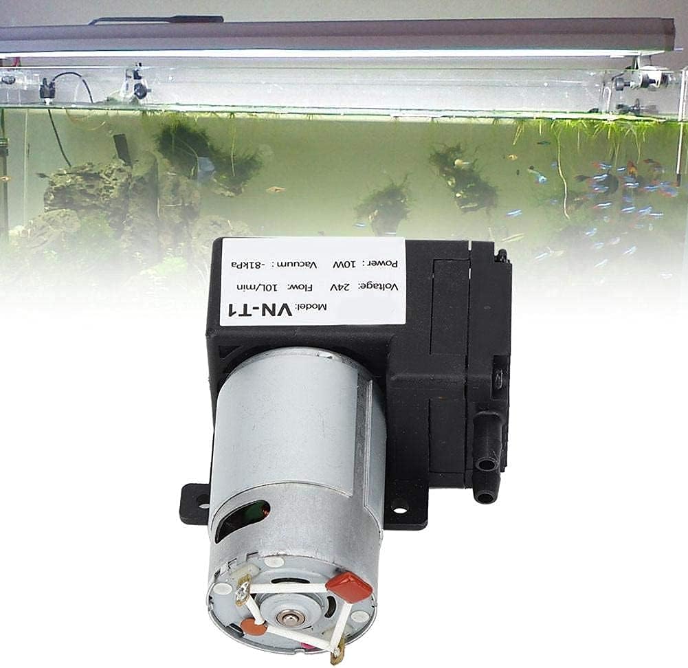 Vakuumpumpe DC 12V/24V Mini, 10L/min geräuscharmer Luftkompressor VN-T1((DC24V)), (Dc24v)