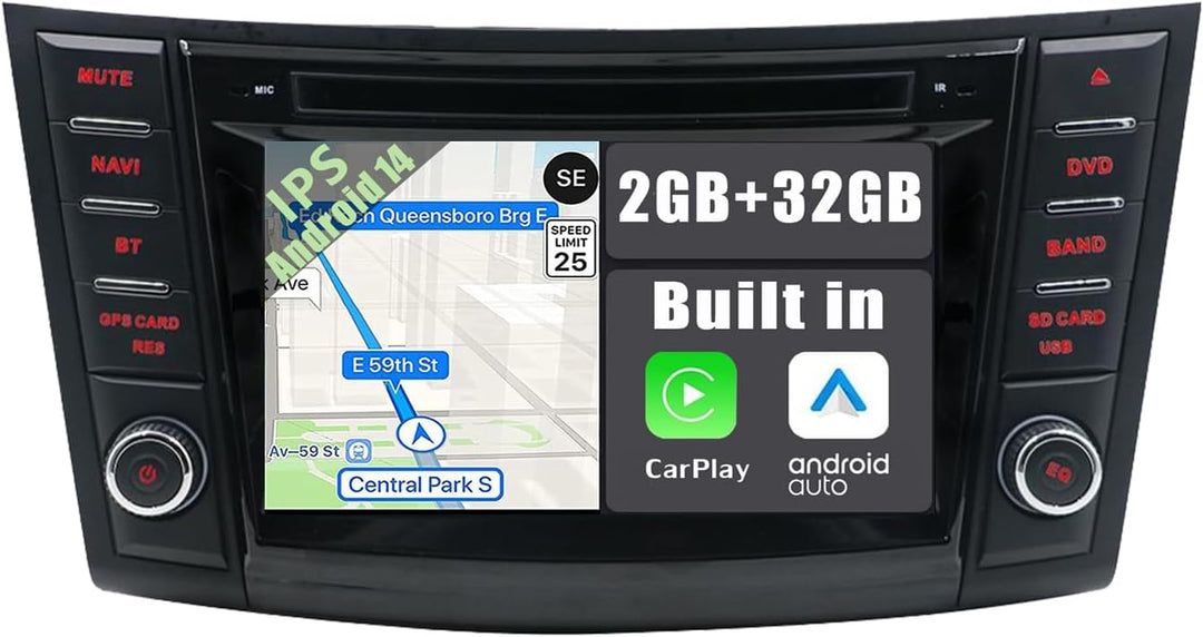 YUNTX Android 12 Autoradio Passt für Suzuki Swift/Eritiga (2011-2017) - KOSTENLOSE Rückfahrkamera &