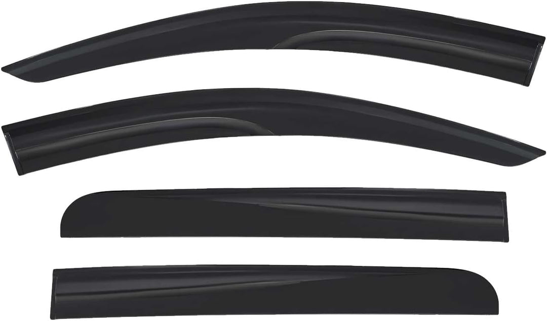 OMAC Regenabweiser Windabweiser kompatibel mit FIAT Fullback 2016-2021 Windschutz Schwarz 4 TLG