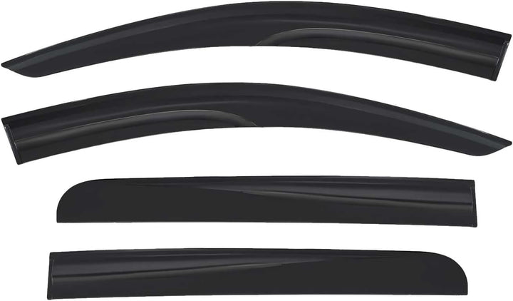 OMAC Regenabweiser Windabweiser kompatibel mit FIAT Fullback 2016-2021 Windschutz Schwarz 4 TLG
