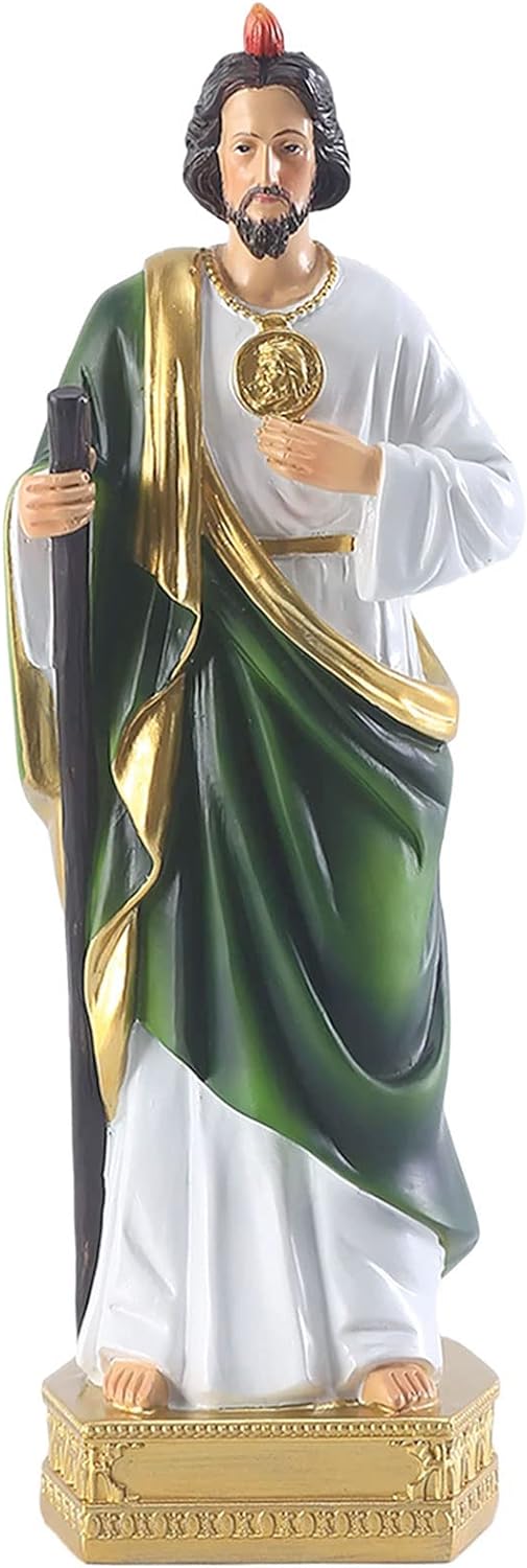 20,3 cm lange Jude-Statue, religiöse Harz-Statuen, religiöse farbige Geschenk-San Judas Tadeo-Statue