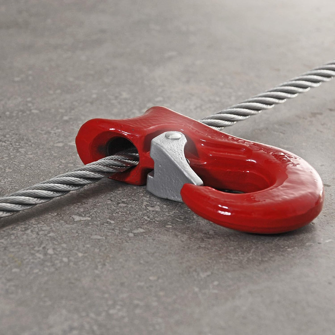 Drahtseile24 Chokerseil mit Kauschen, Rückeseil – Forstseil mit Seil Gleithaken | 10mm – 16mm | 0,5m