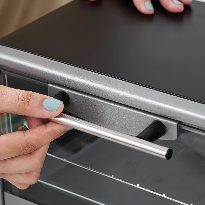 HOMCOM Mini Backofen 10 Liter 750W Kleiner Elektrobackofen mit Temperatur bis zu 230 ℃ Timer 60 Minu