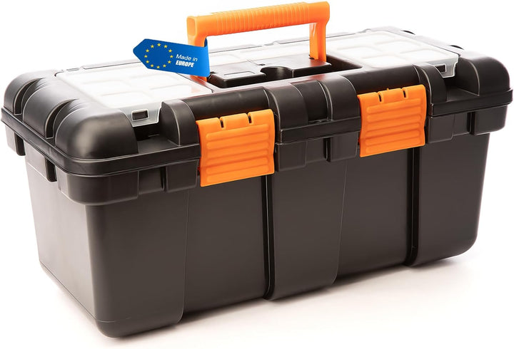 BigDean Werkzeugkoffer leer - 51x25x23cm - aus schlagfestem Kunststoff - Werkzeugkiste mit Innenabla
