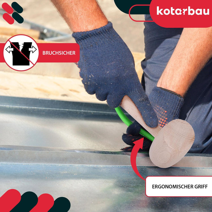 KOTARBAU® Holzhammer Durchmesser 65 mm für Schreiner Blechbearbeitung Schreiner-Knüppel Schreiner-Ha