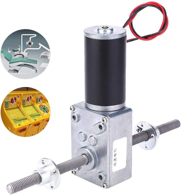 Schneckengetriebemotor, DC 24V M8 Rechts- und Linksgewinde DC-Getriebemotor drehzahl- und drehmoment